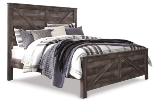 Signature Design by Ashley Wynnlow King Crossbuck Panel Bed-Gray