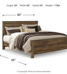 Signature Design by Ashley Trinell King Panel Bed and Nightstand-Brown