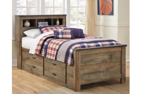 Signature Design by Ashley Trinell Twin Panel Bed with Storage and Nightstand