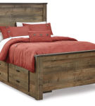 Signature Design by Ashley Trinell Full Panel Bed with 2 Storage Drawers