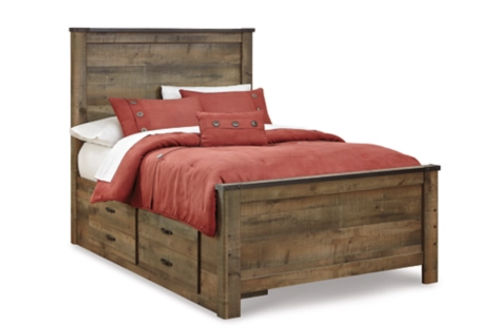 Signature Design by Ashley Trinell Full Panel Bed with 2 Storage Drawers