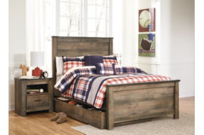 Signature Design by Ashley Trinell Full Panel Bed with 1 Large Storage Drawer