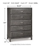 Signature Design by Ashley Caitbrook Full Storage Bed and Chest-Gray