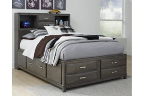 Signature Design by Ashley Caitbrook Full Storage Bed with 7 Drawers-Gray