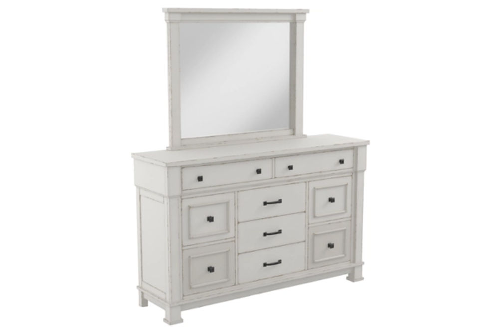 Jennily Queen Panel Bed with Dresser and Mirror