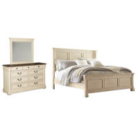 Bolanburg California King Panel Bed, Dresser and Mirror-