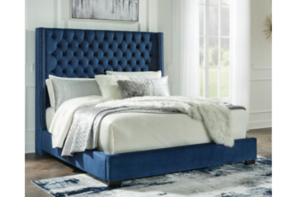 Signature Design by Ashley Coralayne King Upholstered Bed-Blue