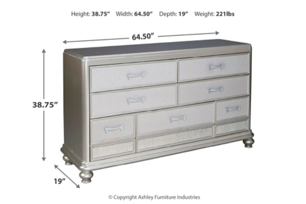 Signature Design by Ashley Coralayne Queen Upholstered Bed and Dresser