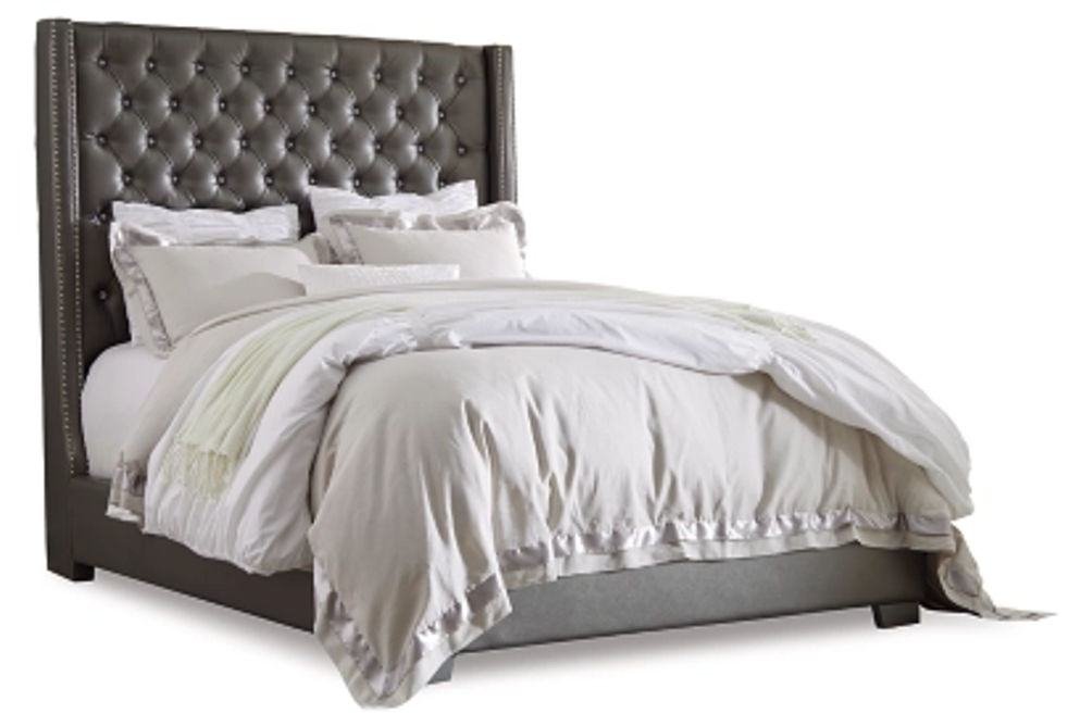 Signature Design by Ashley Coralayne King Upholstered Bed-Gray