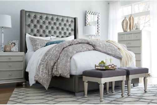 Signature Design by Ashley Coralayne California King Upholstered Bed-Gray