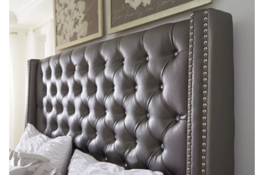 Signature Design by Ashley Coralayne King Upholstered Bed-Gray