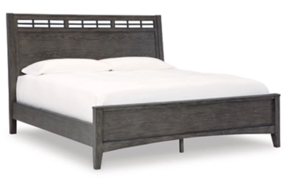 Signature Design by Ashley Montillan King Panel Bed-Grayish Brown