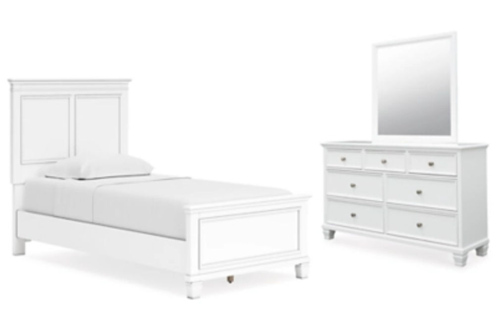 Signature Design by Ashley Fortman Twin Panel Bed, Dresser and Mirror