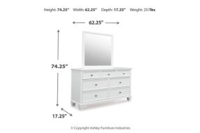 Signature Design by Ashley Fortman Queen Panel Bed, Dresser and Mirror