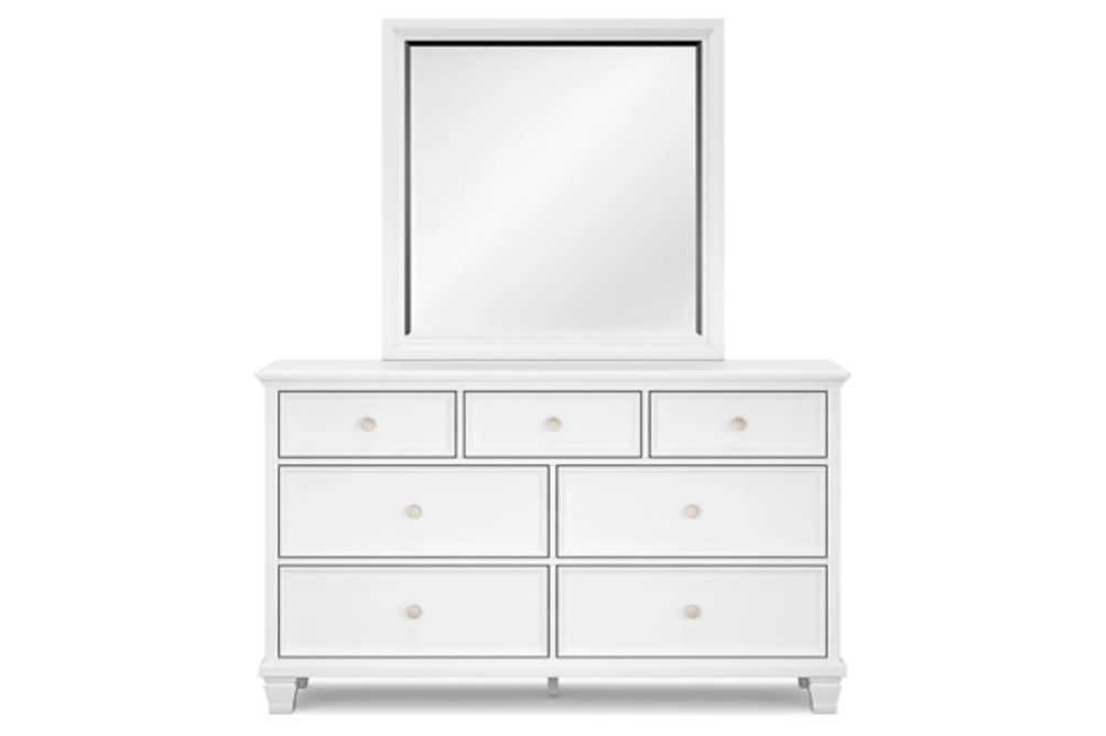 Fortman California King Panel Bed, Dresser and Mirror-