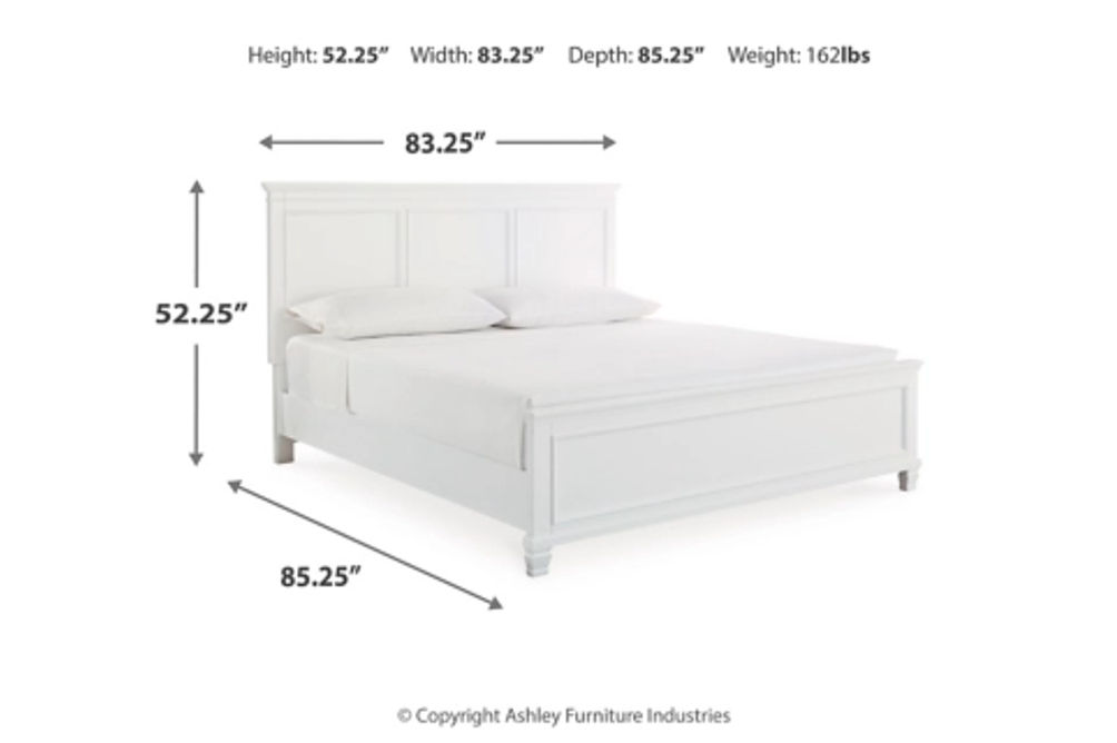 Signature Design by Ashley Fortman King Panel Bed, Dresser and Mirror