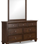 Danabrin California King Panel Bed, Dresser and Mirror-