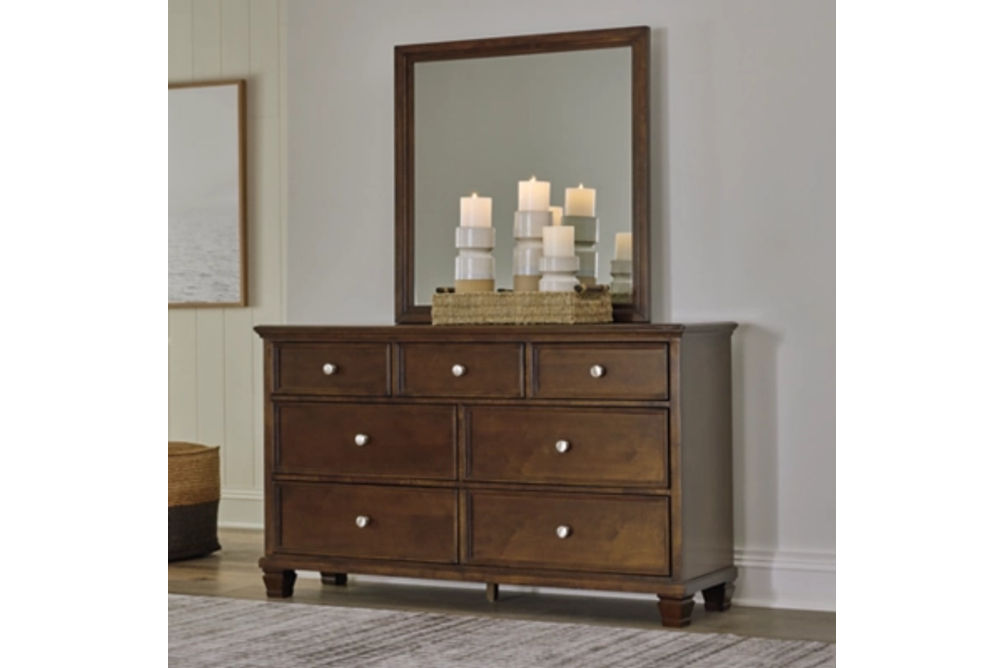 Danabrin California King Panel Bed, Dresser and Mirror-