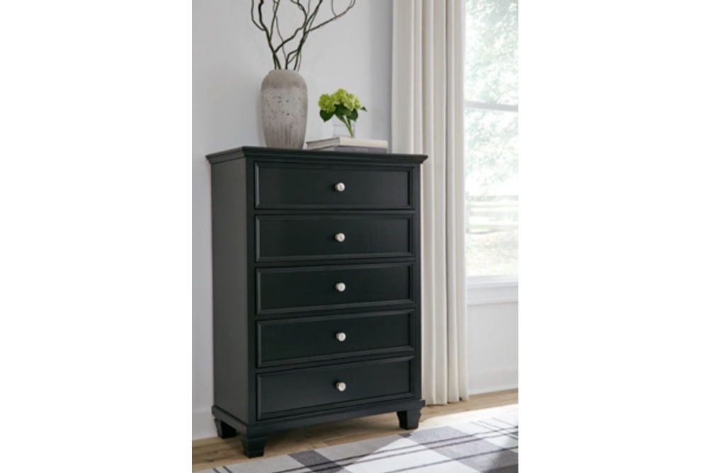 Signature Design by Ashley Lanolee Full Panel Bed and Chest-Black