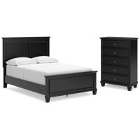 Signature Design by Ashley Lanolee Full Panel Bed and Chest-Black