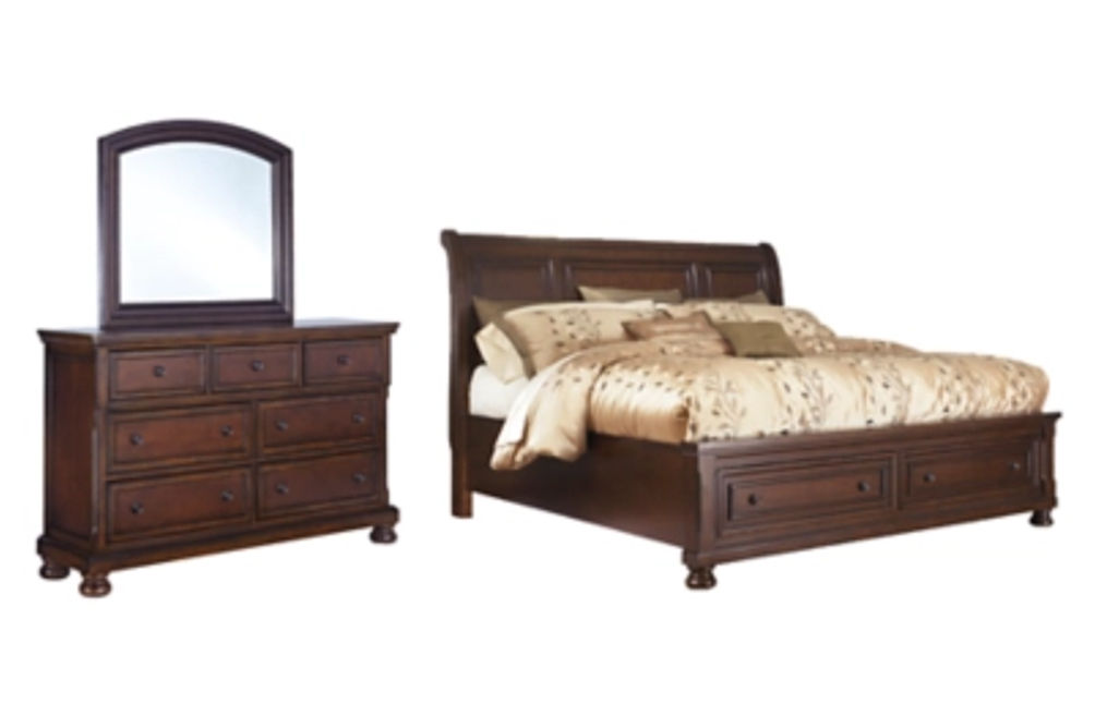 Millennium by Ashley Porter Queen Sleigh Bed, Dresser and Mirror-