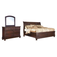 Millennium by Ashley Porter Queen Sleigh Bed, Dresser and Mirror-