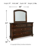 Millennium by Ashley Porter Queen Sleigh Bed, Dresser and Mirror-