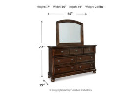 Millennium by Ashley Porter California King Panel Bed, Dresser and Mirror-