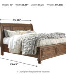 Signature Design by Ashley Flynnter Queen Sleigh Bed with 2 Storage Drawers