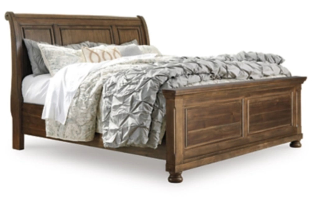 Signature Design by Ashley Flynnter Queen Sleigh Bed-Medium Brown