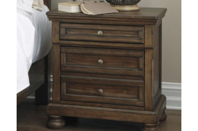 Flynnter Queen Panel Bed, Dresser, Mirror, and Nightstand-Medium Brown