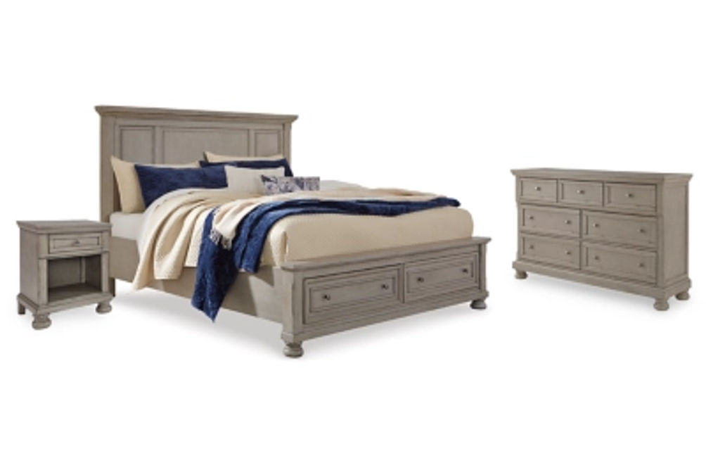 Signature Design by Ashley Lettner California King Panel Storage Bed, Dresser