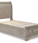 Signature Design by Ashley Lettner Twin Sleigh Bed-Light Gray