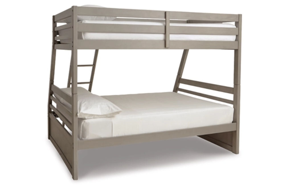 Signature Design by Ashley Lettner Twin over Full Bunk Bed with Mattresses-Lig