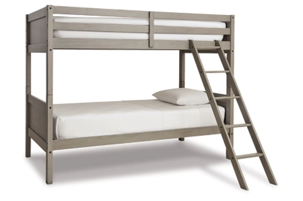 Signature Design by Ashley Lettner Twin over Twin Bunk Bed and 2 Mattresses