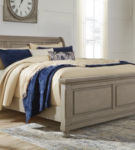 Signature Design by Ashley Lettner King Sleigh Bed-Light Gray