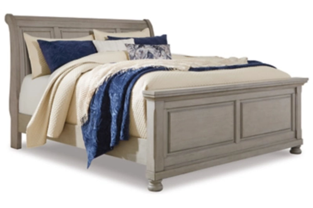 Signature Design by Ashley Lettner King Sleigh Bed-Light Gray