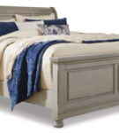 Signature Design by Ashley Lettner King Sleigh Bed-Light Gray