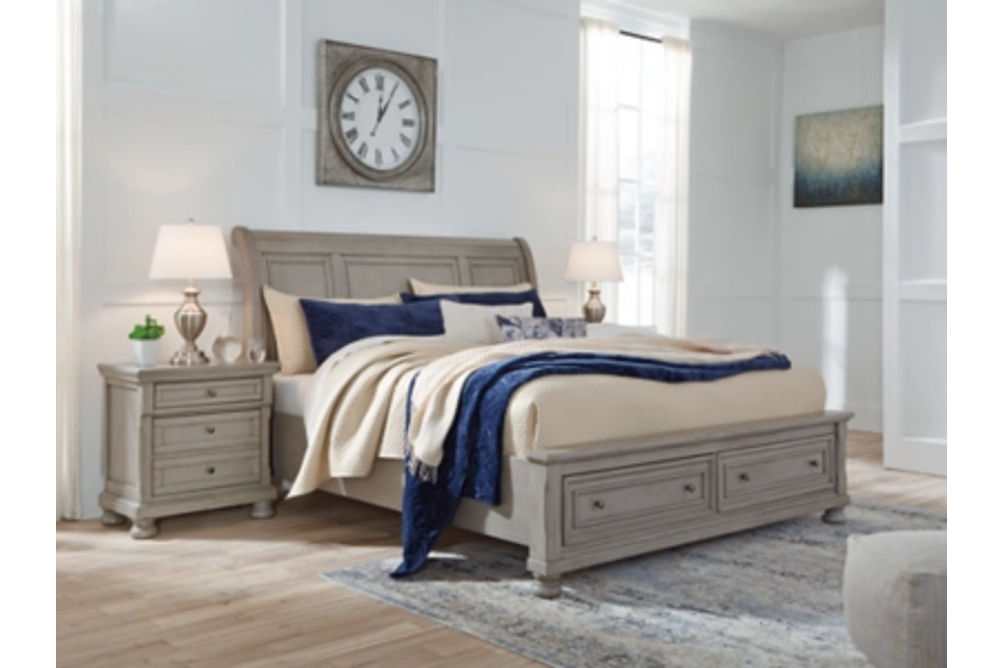 Signature Design by Ashley Lettner Queen Sleigh Bed with 2 Storage Drawers