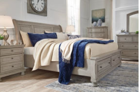 Signature Design by Ashley Lettner King Sleigh Bed with 2 Storage Drawers