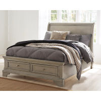 Signature Design by Ashley Lettner Full Sleigh Bed-Light Gray