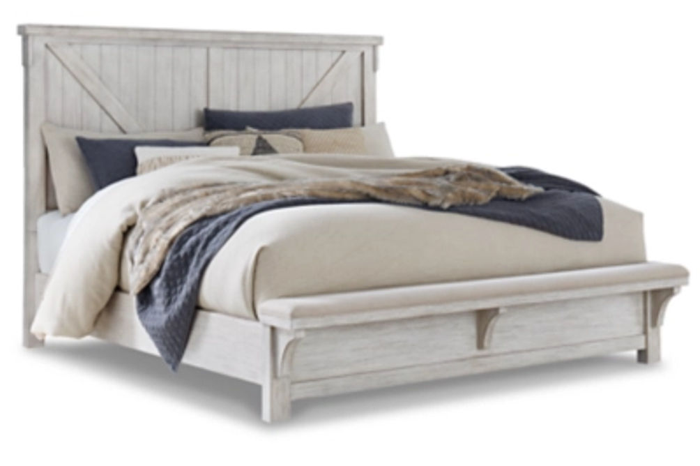 Signature Design by Ashley Brashland King Panel Bed-White