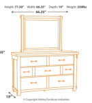 Signature Design by Ashley Brashland California King Panel Bed, Dresser, Mirro