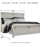 Signature Design by Ashley Brashland California King Panel Bed-White