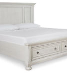 Signature Design by Ashley Robbinsdale King Panel Storage Bed-Antique White