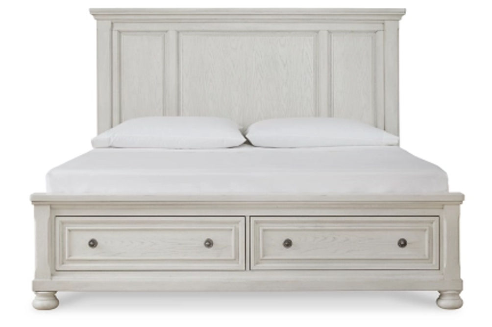 Signature Design by Ashley Robbinsdale Queen Panel Storage Bed-Antique White