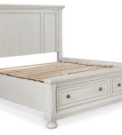 Signature Design by Ashley Robbinsdale Queen Panel Storage Bed-Antique White