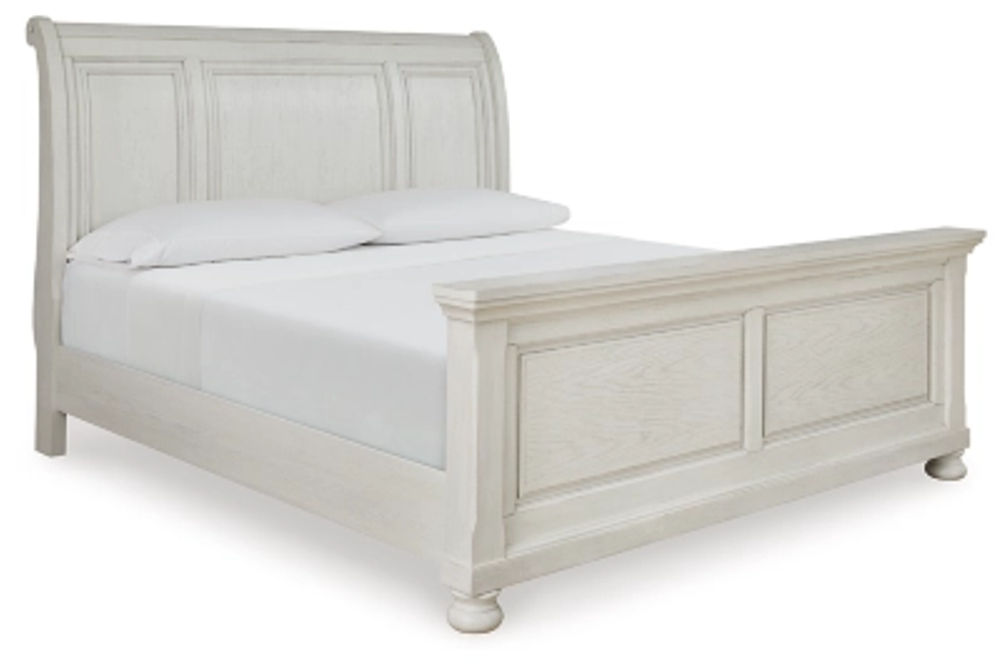 Signature Design by Ashley Robbinsdale King Sleigh Bed-Antique White