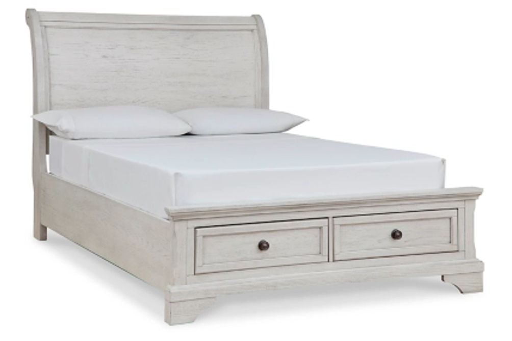 Signature Design by Ashley Robbinsdale Full Sleigh Storage Bed-Antique White