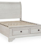 Signature Design by Ashley Robbinsdale Full Sleigh Storage Bed-Antique White